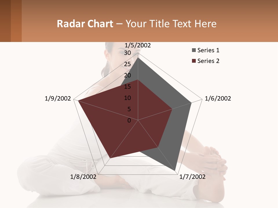 A Woman In A White Dress Is Sitting On The Floor PowerPoint Template