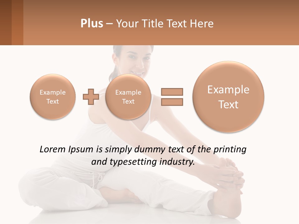 A Woman In A White Dress Is Sitting On The Floor PowerPoint Template