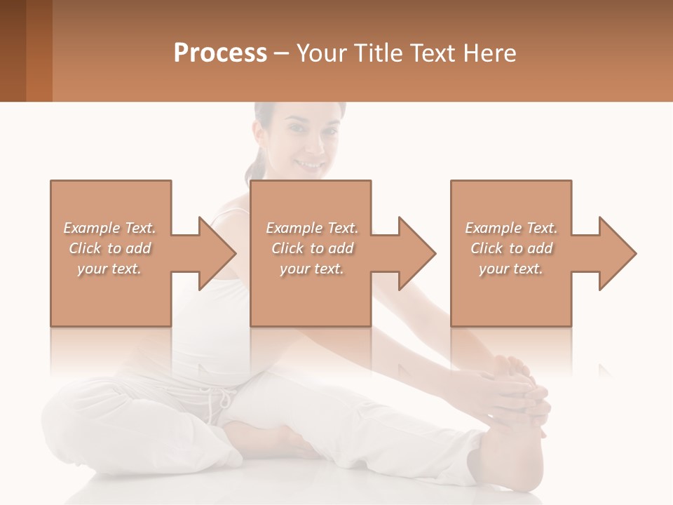 A Woman In A White Dress Is Sitting On The Floor PowerPoint Template