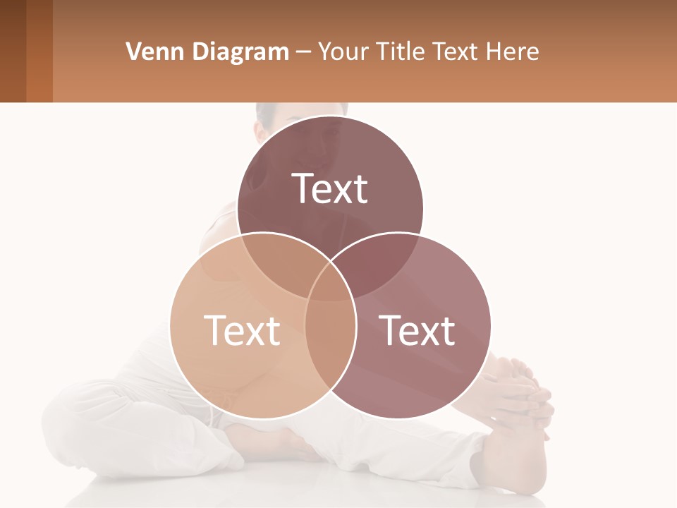 A Woman In A White Dress Is Sitting On The Floor PowerPoint Template