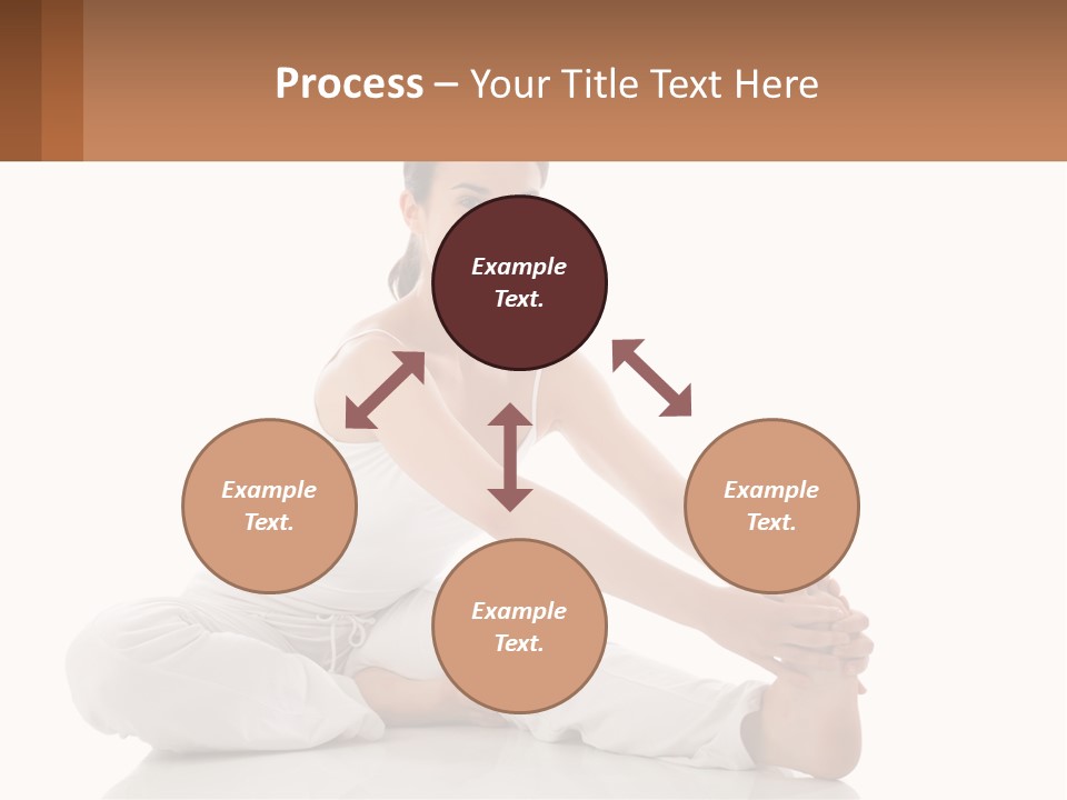 A Woman In A White Dress Is Sitting On The Floor PowerPoint Template