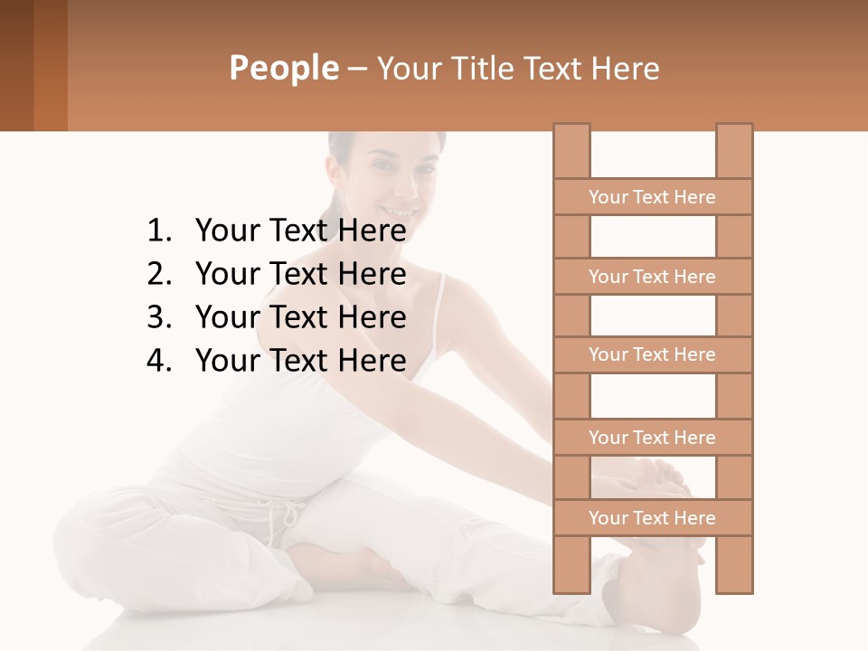 A Woman In A White Dress Is Sitting On The Floor PowerPoint Template