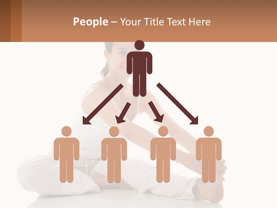 A Woman In A White Dress Is Sitting On The Floor PowerPoint Template