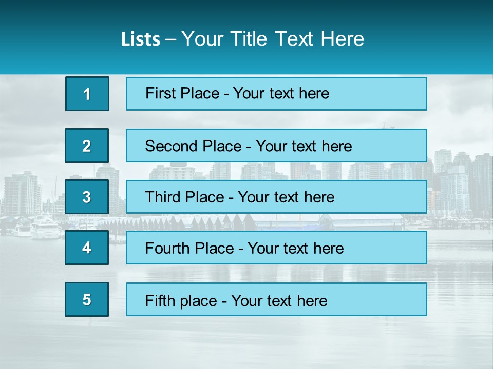 Stanley Park British Columbia Coal Harbor PowerPoint Template