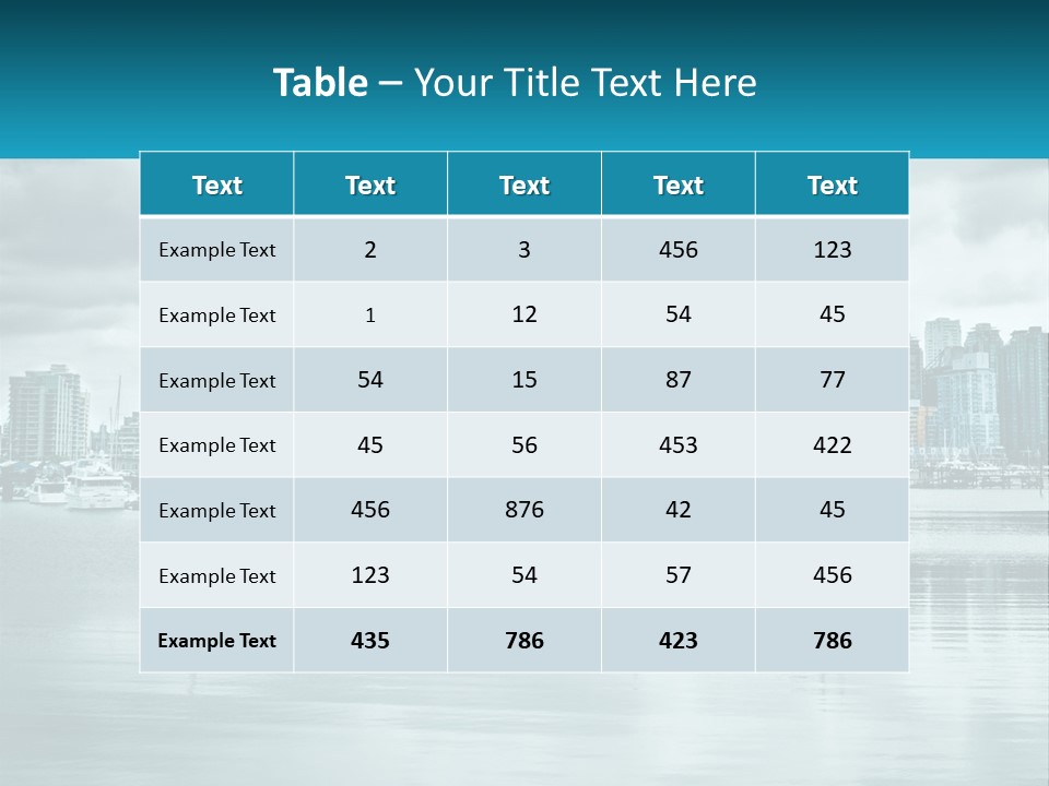 Stanley Park British Columbia Coal Harbor PowerPoint Template