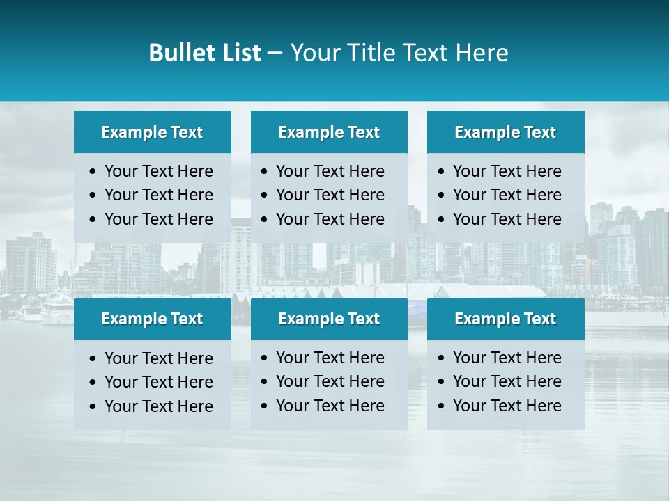 Stanley Park British Columbia Coal Harbor PowerPoint Template