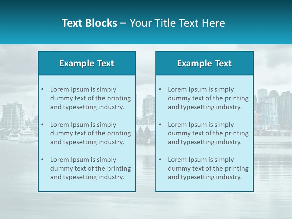 Stanley Park British Columbia Coal Harbor PowerPoint Template
