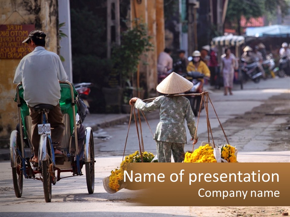 Indochina Travel Female PowerPoint Template