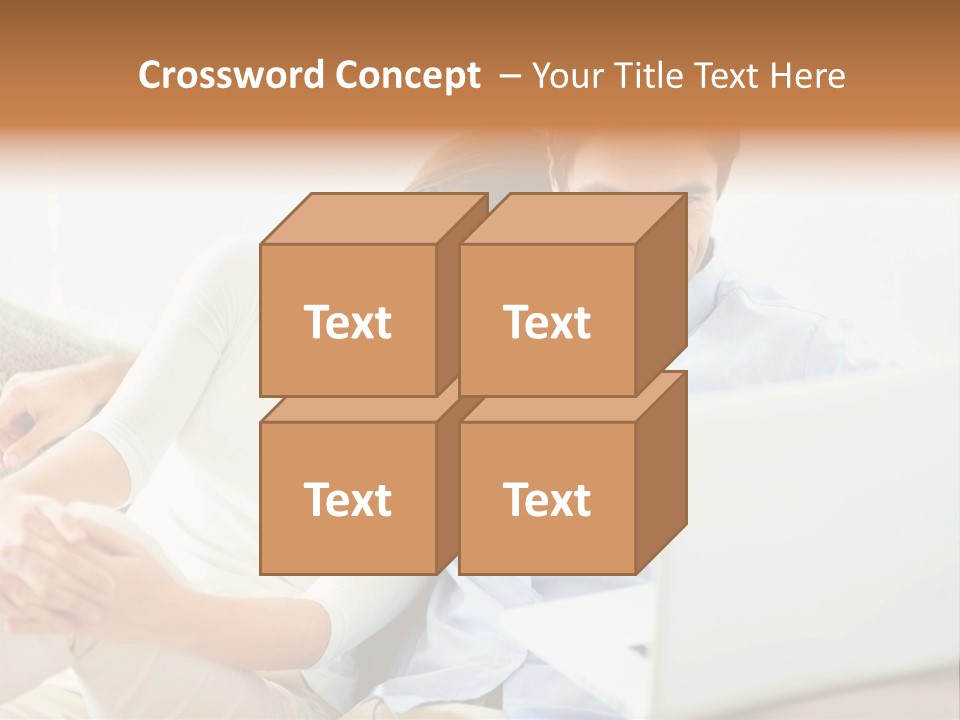 A Man And Woman Sitting On A Couch Looking At A Laptop PowerPoint Template