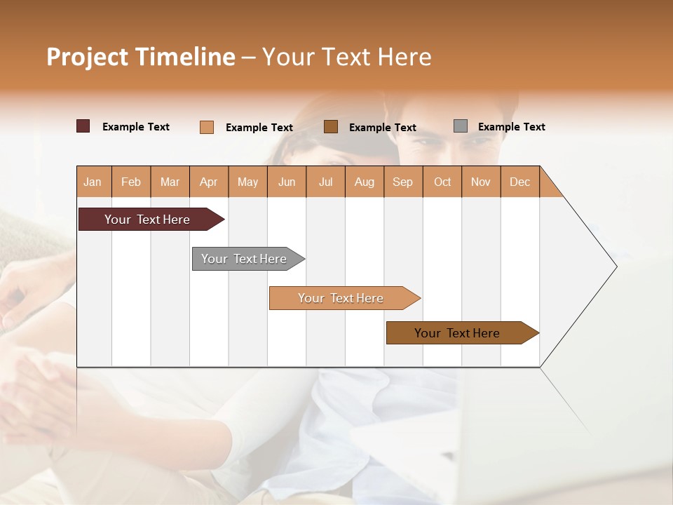 A Man And Woman Sitting On A Couch Looking At A Laptop PowerPoint Template