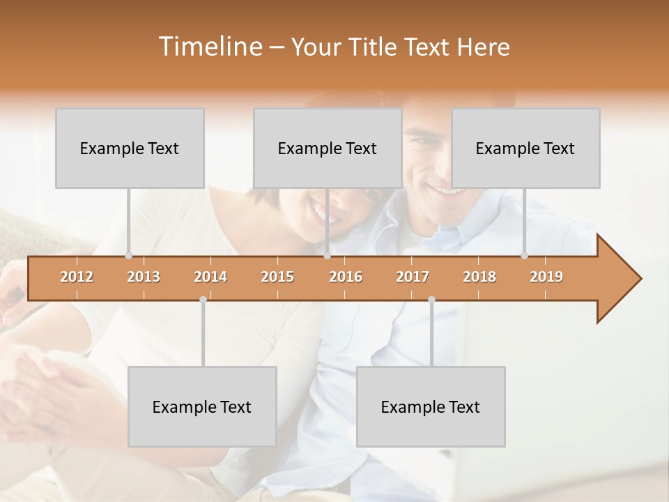 A Man And Woman Sitting On A Couch Looking At A Laptop PowerPoint Template