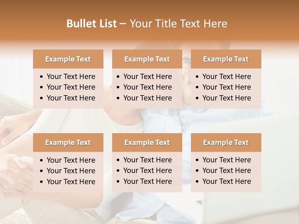 A Man And Woman Sitting On A Couch Looking At A Laptop PowerPoint Template