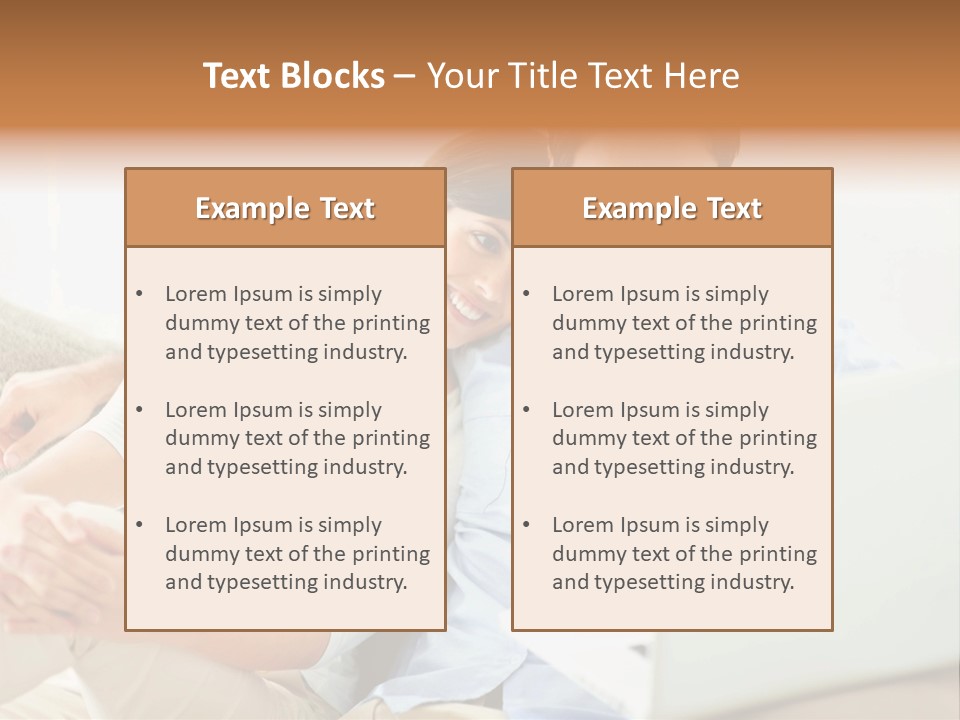 A Man And Woman Sitting On A Couch Looking At A Laptop PowerPoint Template