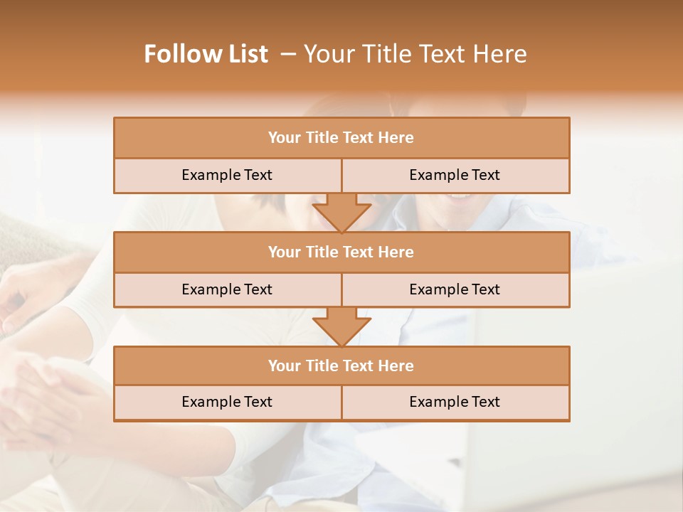 A Man And Woman Sitting On A Couch Looking At A Laptop PowerPoint Template