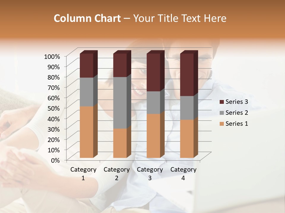 A Man And Woman Sitting On A Couch Looking At A Laptop PowerPoint Template