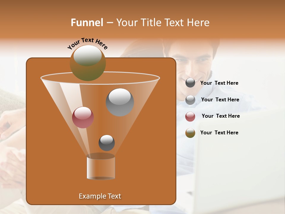 A Man And Woman Sitting On A Couch Looking At A Laptop PowerPoint Template