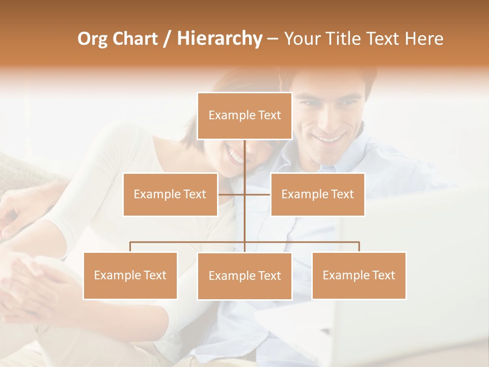 A Man And Woman Sitting On A Couch Looking At A Laptop PowerPoint Template