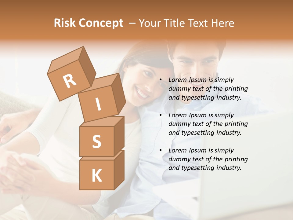 A Man And Woman Sitting On A Couch Looking At A Laptop PowerPoint Template