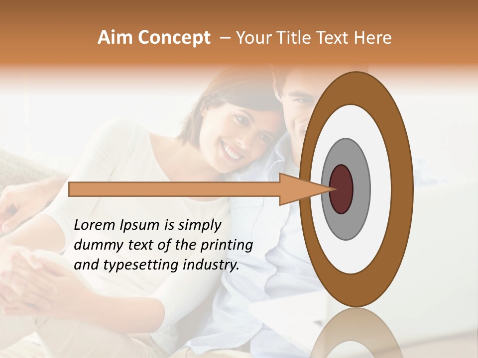 A Man And Woman Sitting On A Couch Looking At A Laptop PowerPoint Template