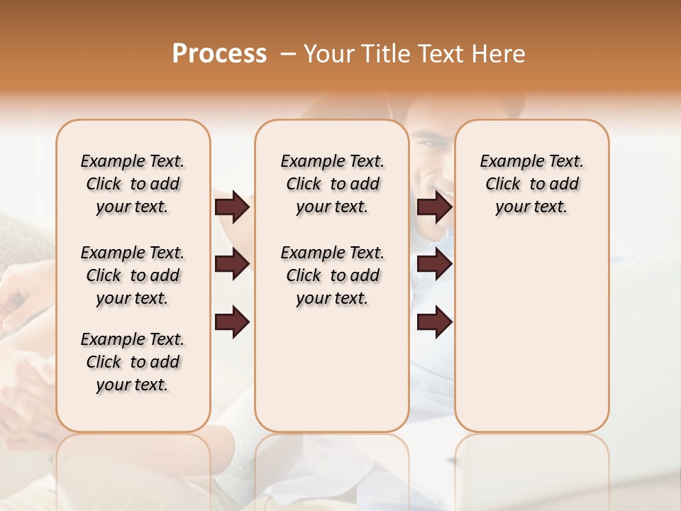 A Man And Woman Sitting On A Couch Looking At A Laptop PowerPoint Template