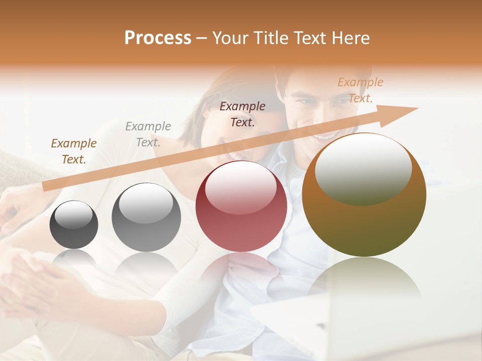 A Man And Woman Sitting On A Couch Looking At A Laptop PowerPoint Template