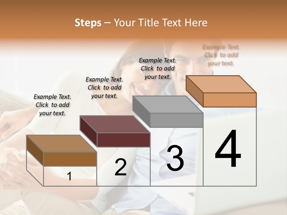 A Man And Woman Sitting On A Couch Looking At A Laptop PowerPoint Template