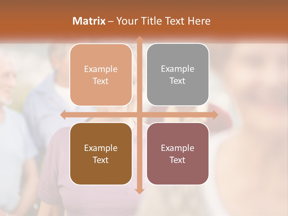 A Group Of Older People Are Smiling For The Camera PowerPoint Template