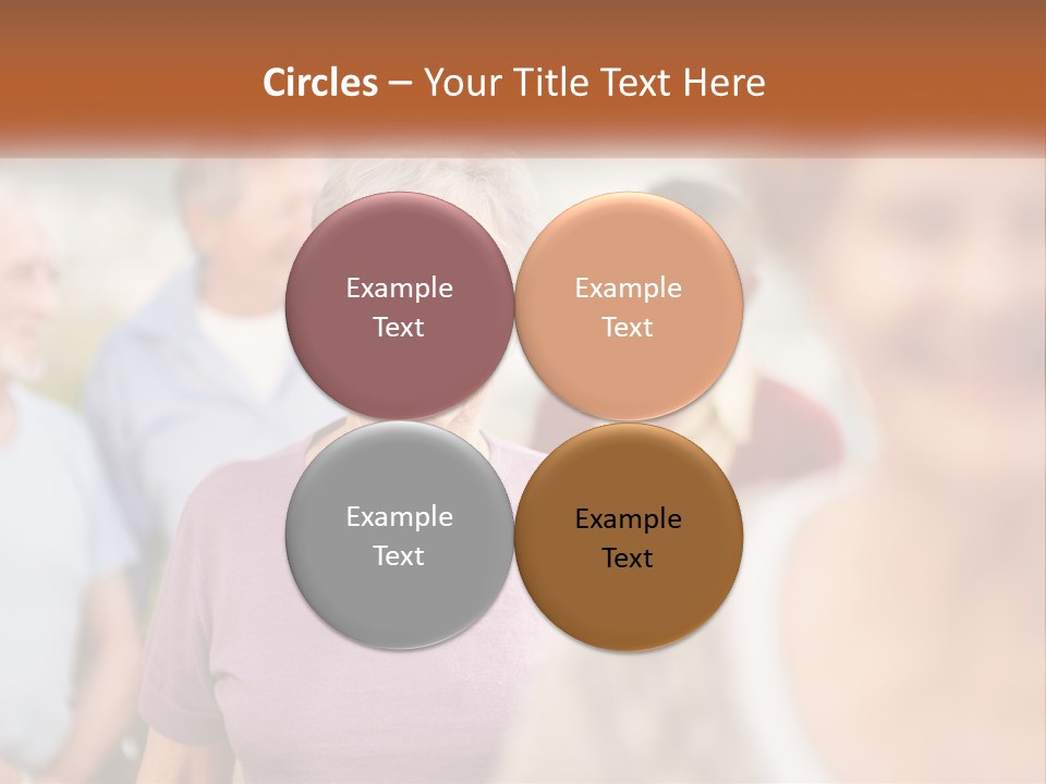 A Group Of Older People Are Smiling For The Camera PowerPoint Template