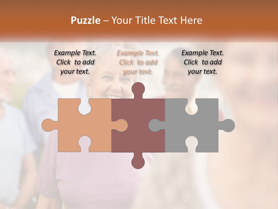 A Group Of Older People Are Smiling For The Camera PowerPoint Template