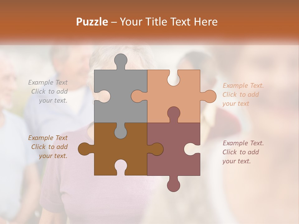 A Group Of Older People Are Smiling For The Camera PowerPoint Template