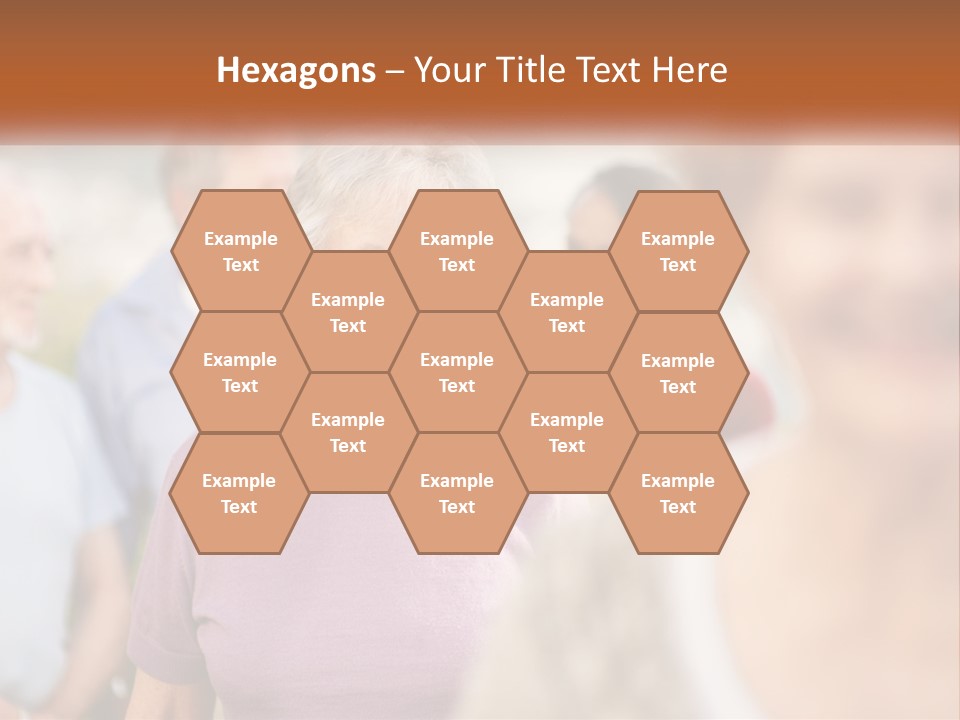 A Group Of Older People Are Smiling For The Camera PowerPoint Template