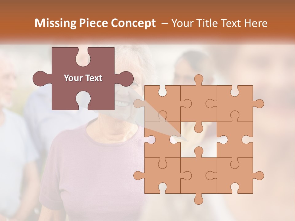 A Group Of Older People Are Smiling For The Camera PowerPoint Template