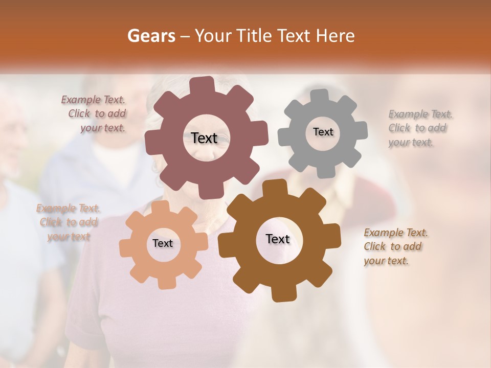 A Group Of Older People Are Smiling For The Camera PowerPoint Template