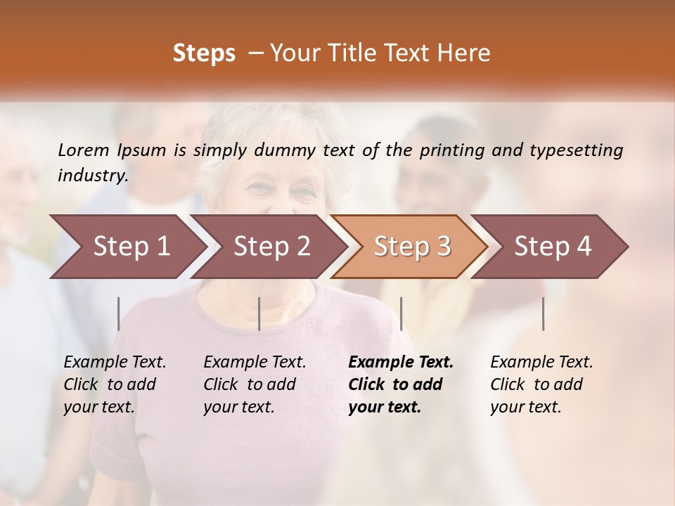 A Group Of Older People Are Smiling For The Camera PowerPoint Template