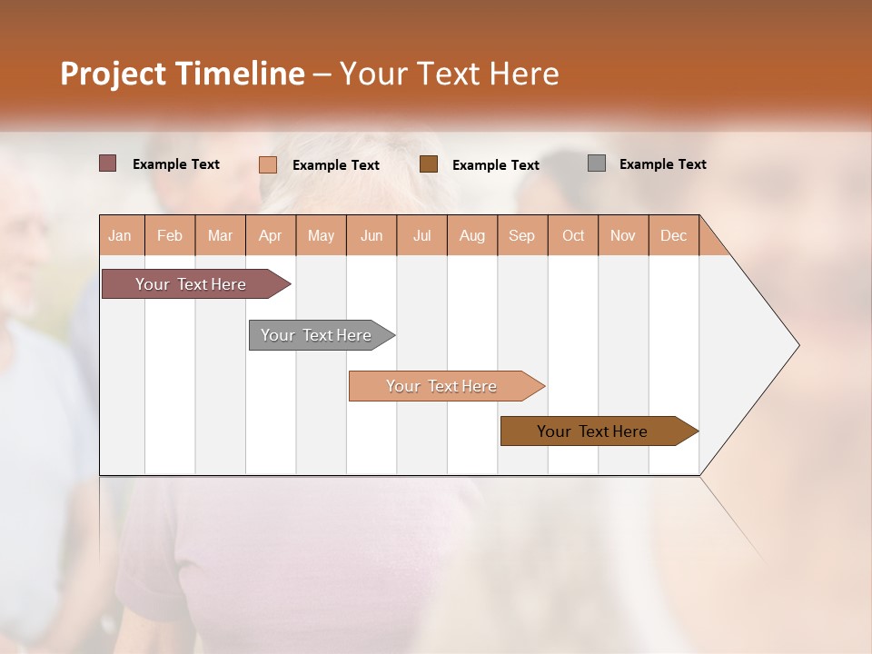 A Group Of Older People Are Smiling For The Camera PowerPoint Template