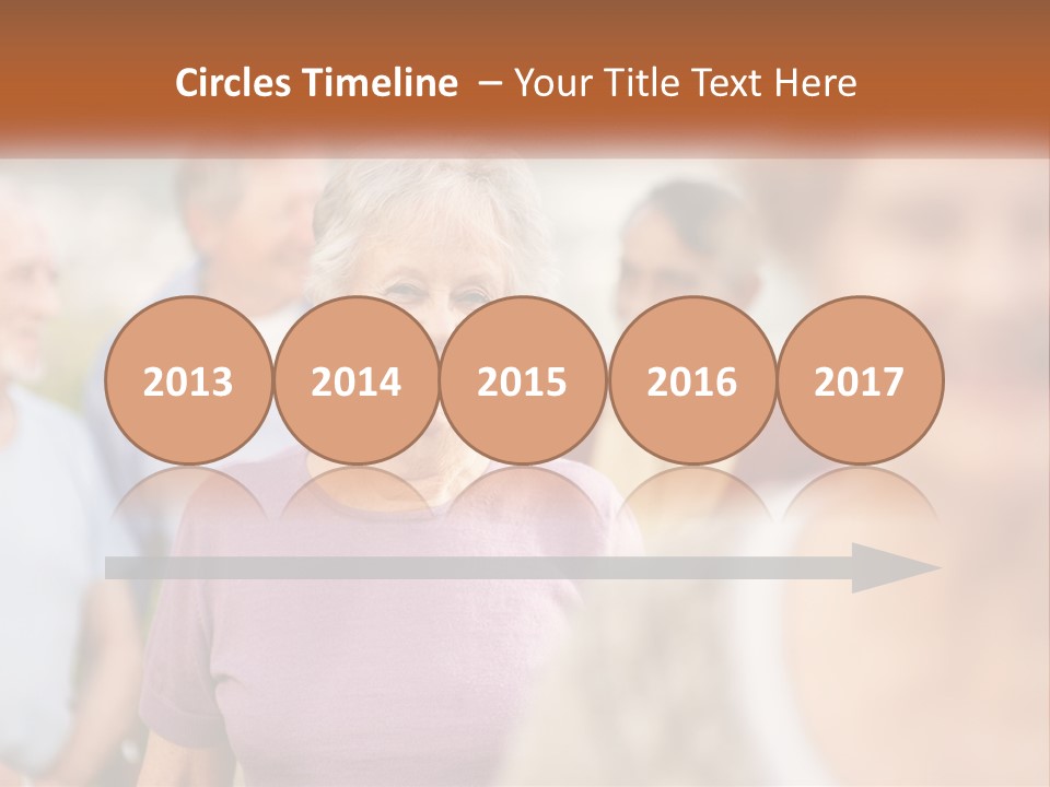 A Group Of Older People Are Smiling For The Camera PowerPoint Template