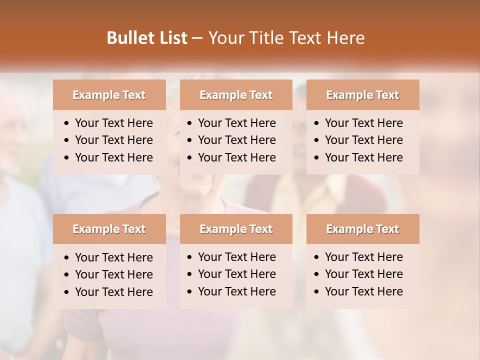 A Group Of Older People Are Smiling For The Camera PowerPoint Template
