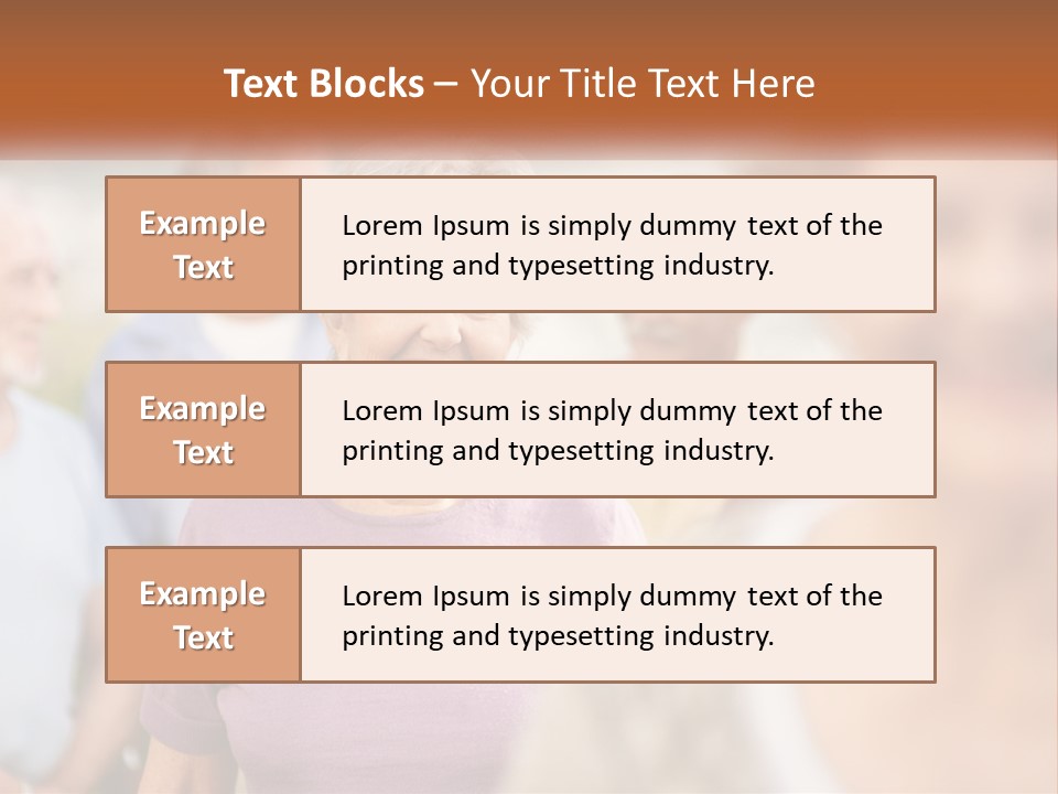A Group Of Older People Are Smiling For The Camera PowerPoint Template