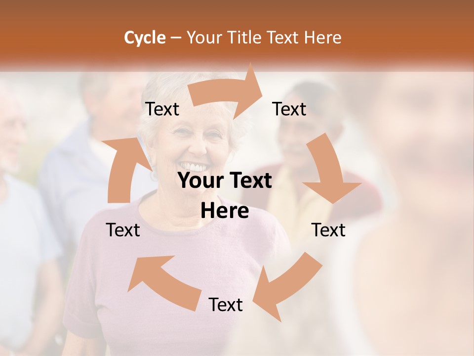 A Group Of Older People Are Smiling For The Camera PowerPoint Template