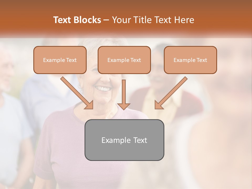 A Group Of Older People Are Smiling For The Camera PowerPoint Template
