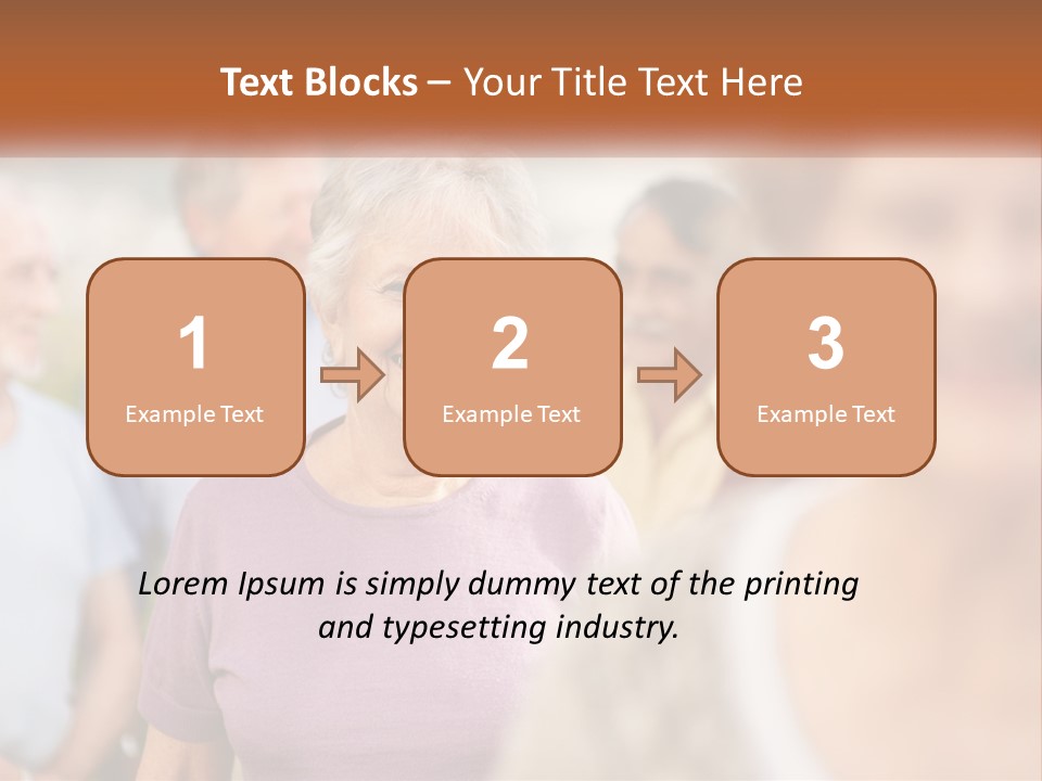 A Group Of Older People Are Smiling For The Camera PowerPoint Template