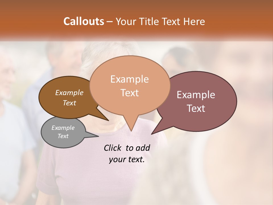 A Group Of Older People Are Smiling For The Camera PowerPoint Template
