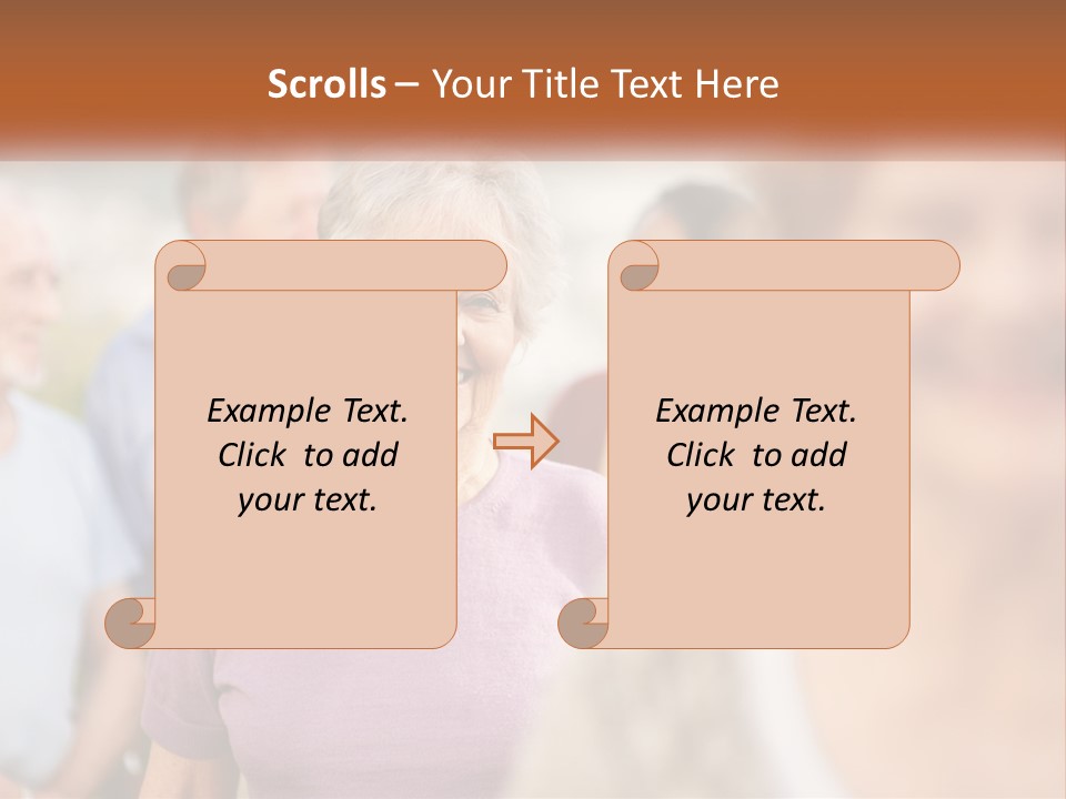 A Group Of Older People Are Smiling For The Camera PowerPoint Template
