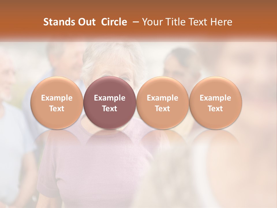 A Group Of Older People Are Smiling For The Camera PowerPoint Template