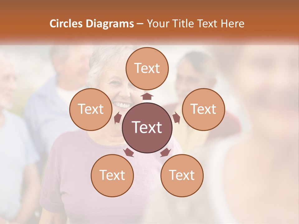 A Group Of Older People Are Smiling For The Camera PowerPoint Template