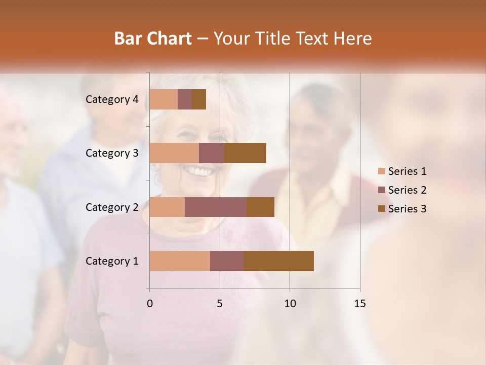 A Group Of Older People Are Smiling For The Camera PowerPoint Template