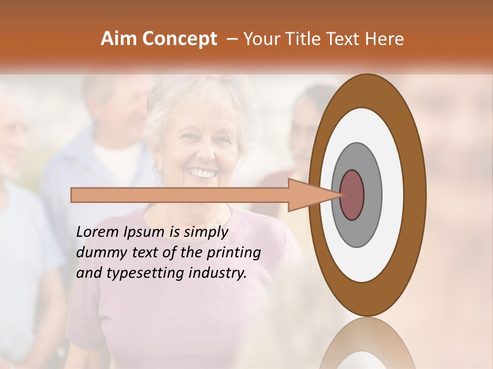 A Group Of Older People Are Smiling For The Camera PowerPoint Template