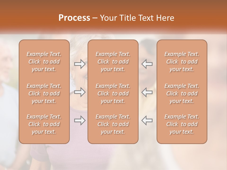 A Group Of Older People Are Smiling For The Camera PowerPoint Template