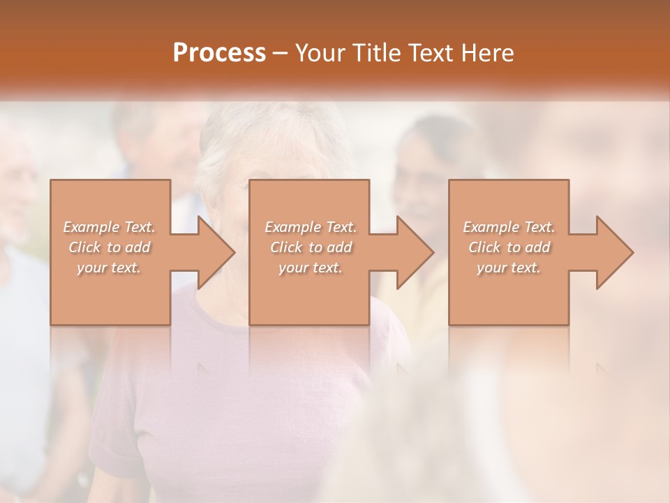 A Group Of Older People Are Smiling For The Camera PowerPoint Template