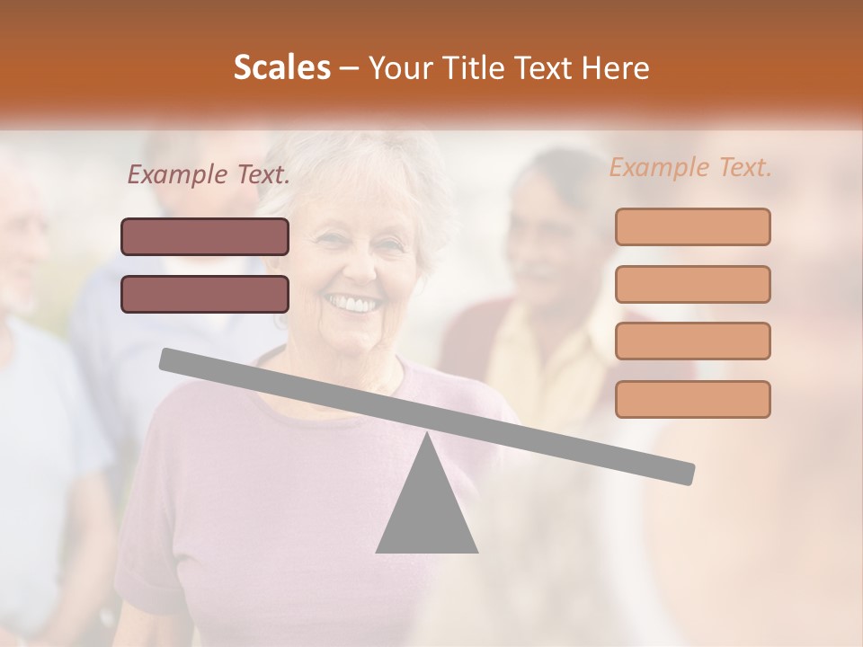 A Group Of Older People Are Smiling For The Camera PowerPoint Template